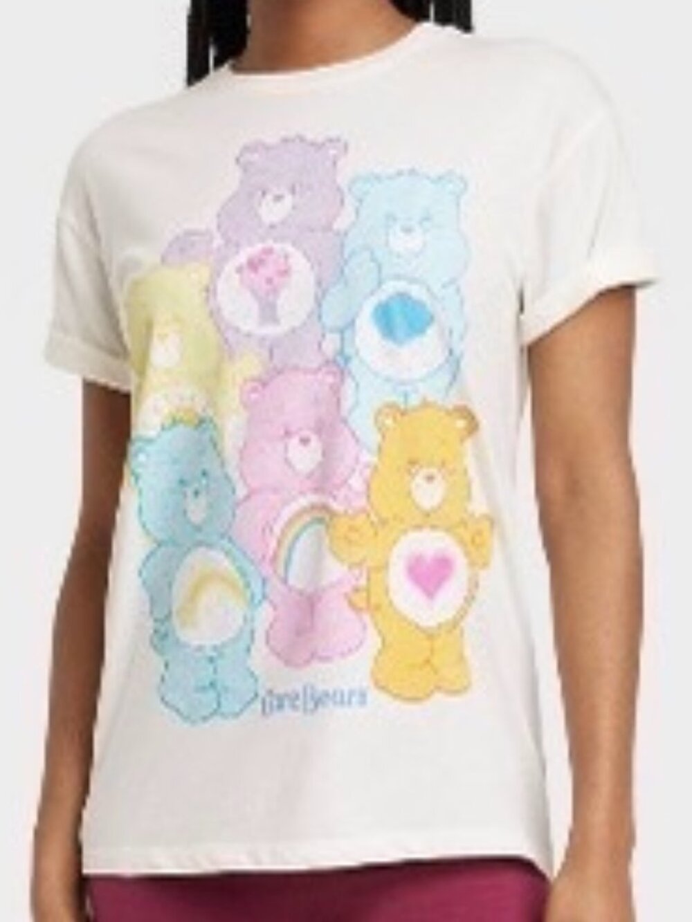 1029 WOMENS XXL CARE BEARS OFF WHITE TEE